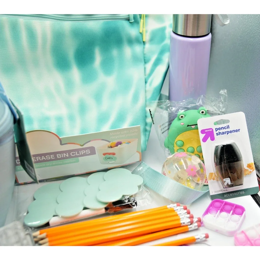 EcoTech Tie-Dye Backpack with Embark Lunch Bag‎ and Back to School Supply Set